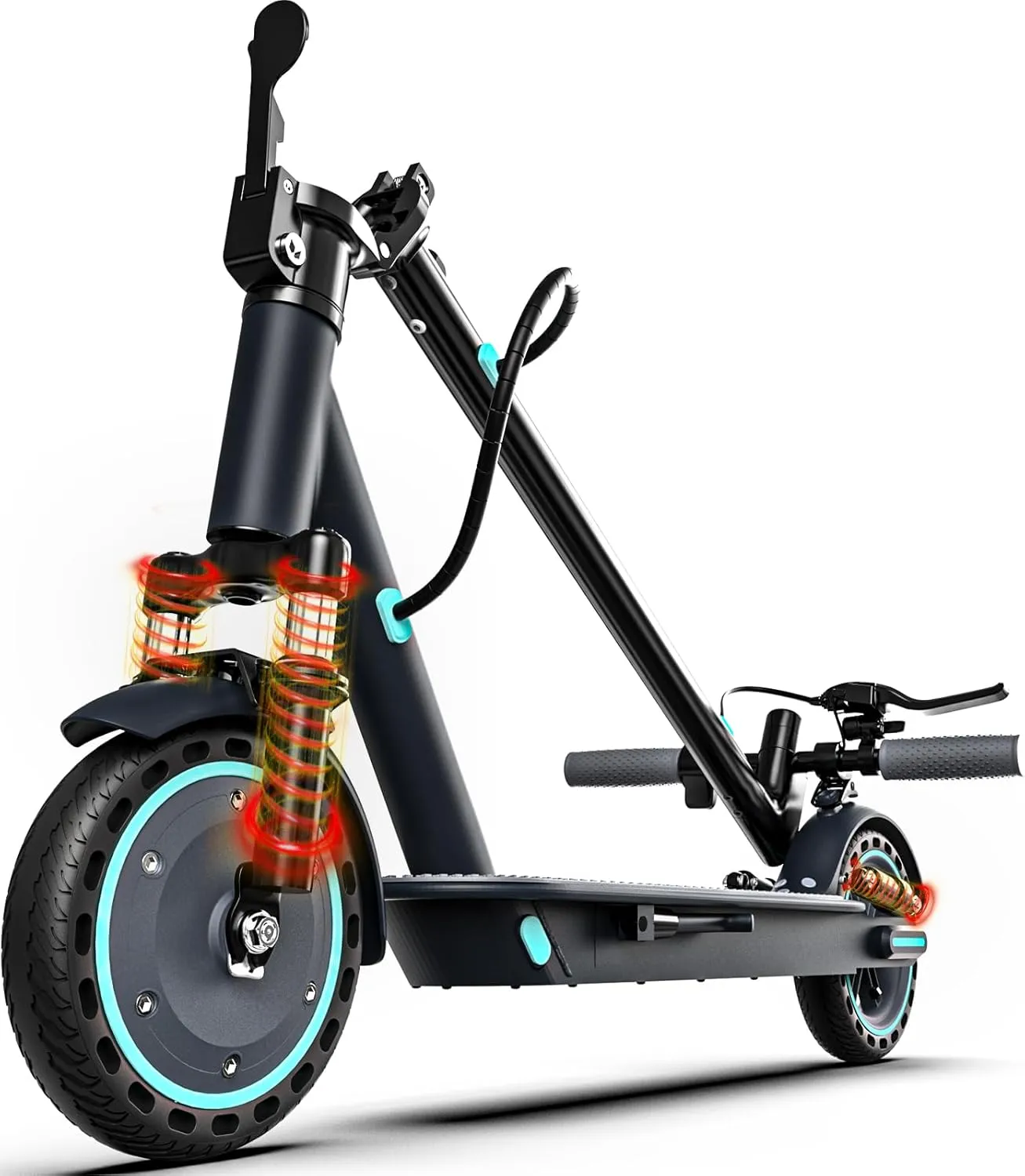 Tires, Foldable Design with Dual Disc Brakes, Smart App Control Electric Scooter for Adults Long Range Miles, intentional barter 500/600W Motor & 10" Vacuum 