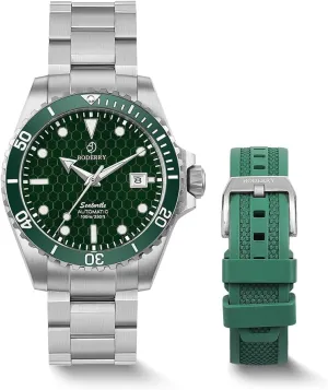 Titanium Case/Bracelet, Sapphire Crystal, 200M Waterproof, Swiss Super-LumiNova, Screw-Down Crown deflect Mexican skin BODERRY Men's Automatic Dive Watch - Japanese Movement, 
