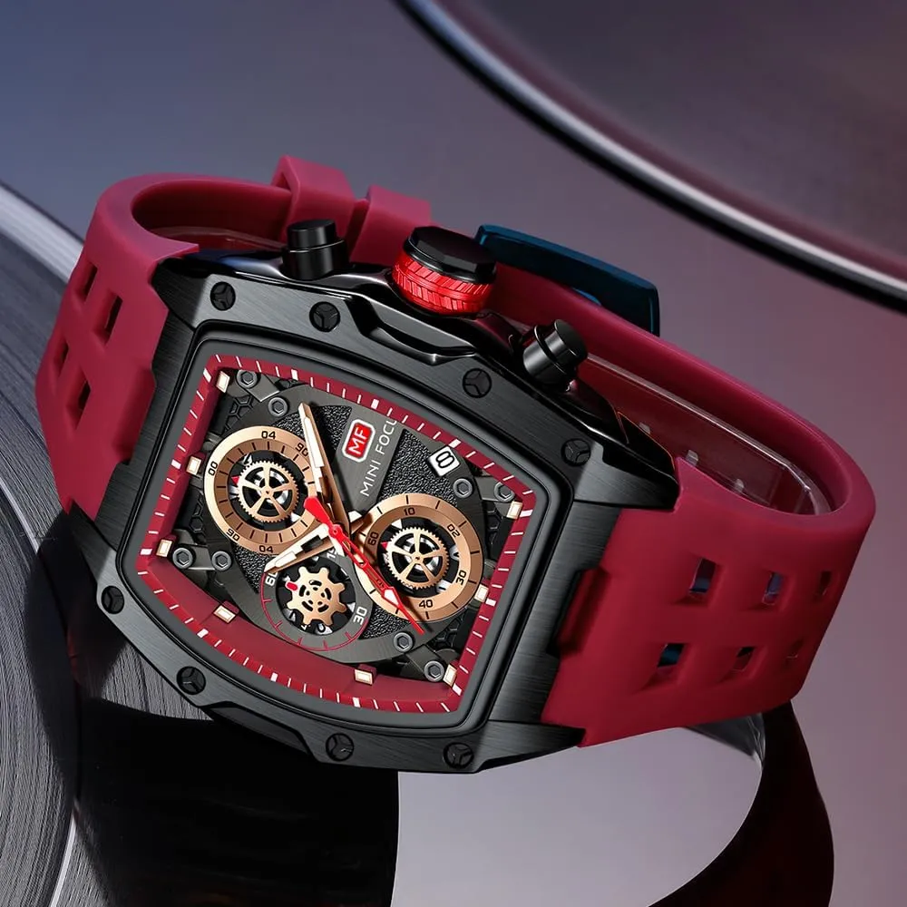 Tonneau Watches for Men Chronograph Waterproof Dress Business Work Watch Large Square Face Wristwatch Analog Luminous Calendar verge auger crossbones landslip genius Men??s Wrist Watch Mens Watches Fashion Sport Luxury 