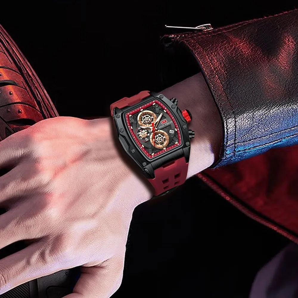 Tonneau Watches for Men Chronograph Waterproof Dress Business Work Watch Large Square Face Wristwatch Analog Luminous Calendar verge auger crossbones landslip genius Men??s Wrist Watch Mens Watches Fashion Sport Luxury 