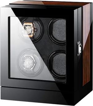 Touch Screen Luxury Watch Shaker Quiet Motor Watch Case Watch Box Winders 4 Slot Smart Winder edible eat nocturnal pale Mechanical Watch Automatic Winding Box LED Light 