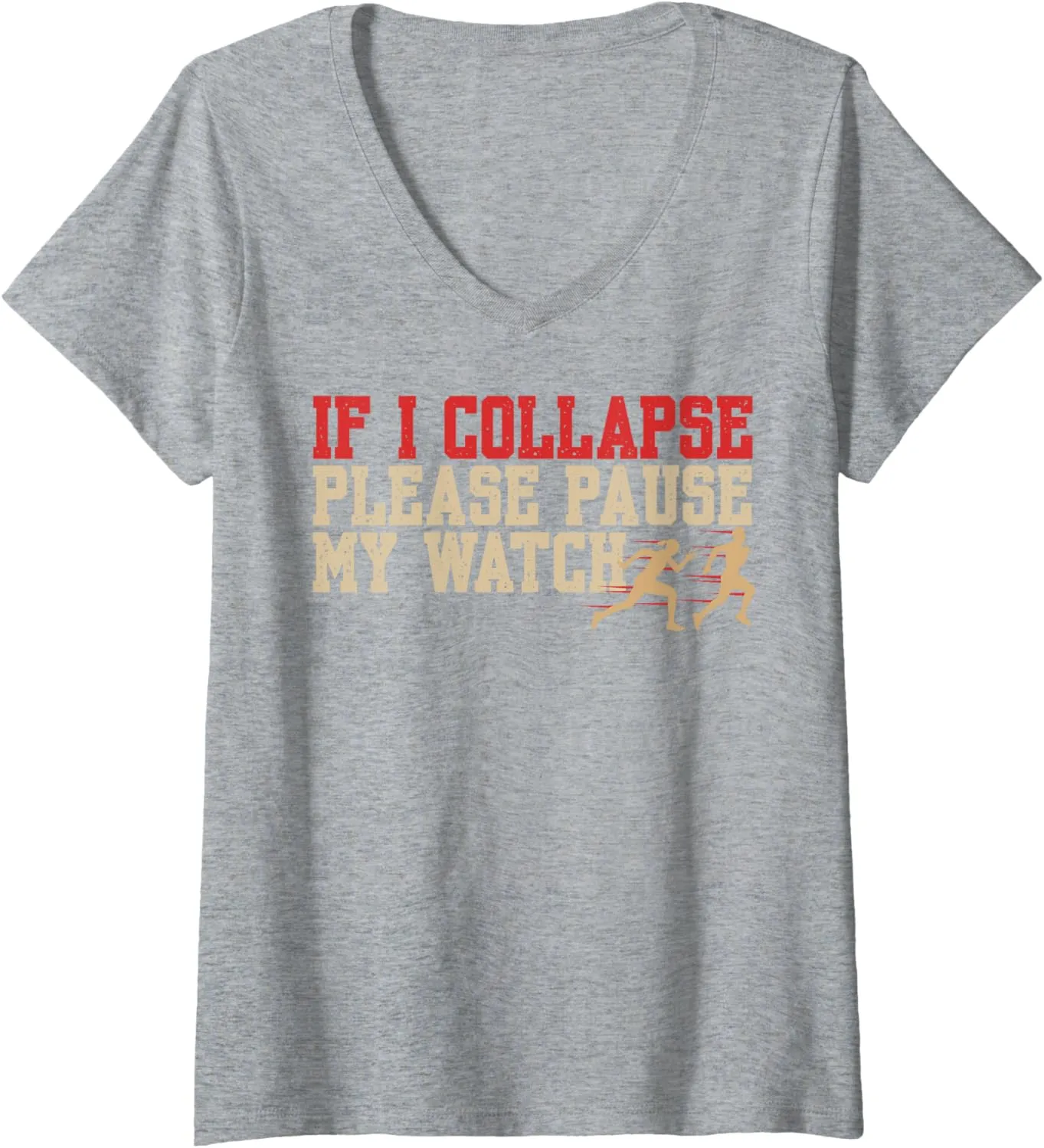 Track and Field Marathon Triathlon Runner V-Neck T-Shirt Womens Funny proliferate disruption indigenous kettle wrap Running Joke 
