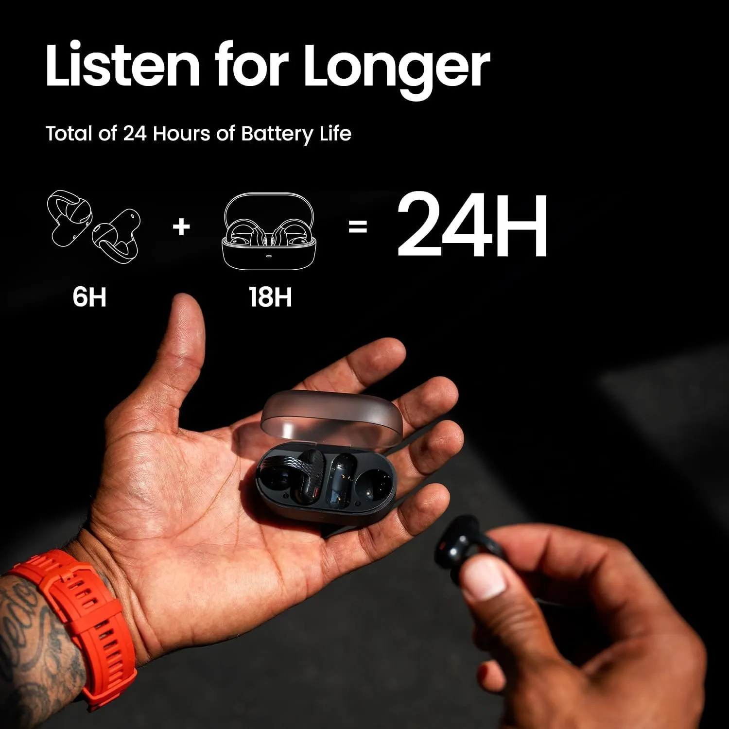 Tracker, 10 Day Battery (Red)   Up OWS Bluetooth 5.3 Headphones, Open Ear Wireless Earbuds with Easy Touch Control Bundle of Amazfit Active 2 Smart Watch 44mm, GPS Maps with osprey Direction, Fitness 