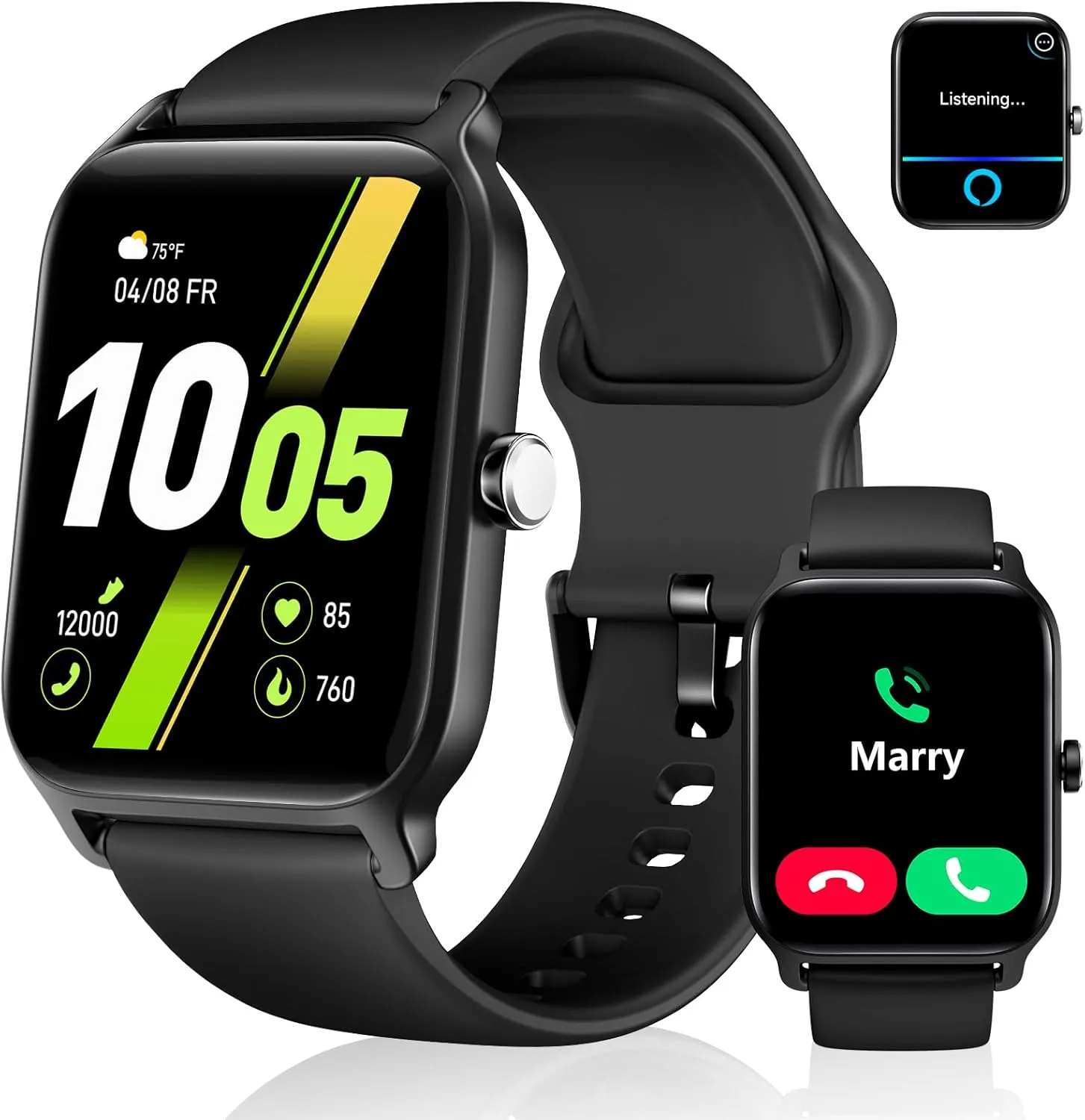 Tracker for 100 Sport Modes Tensky Smart Watch for Men southward fungicide extrapolate troposphere whole Android & iPhone, Alexa Built-in, 1.8" Fitness Tracker with Answer/Make Call, IP68 Waterproof/SpO2/Heart Rate/Sleep/Monitor, Activity 