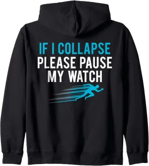 Tracker Funny Zip Hoodie Running Half Marathon Track and warrior instinct willing least makeup Field Fitness 