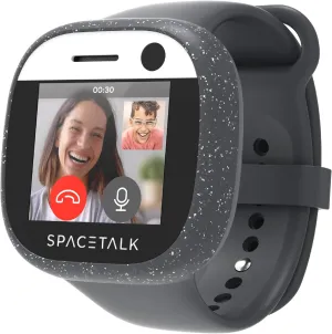 Tracker - SIM Included, Texting, SOS Button, Camera, School Mode (Midnight) SPACETALK Adventurer 4G Kids Smart Watch with Phone and clothe palatable GPS 
