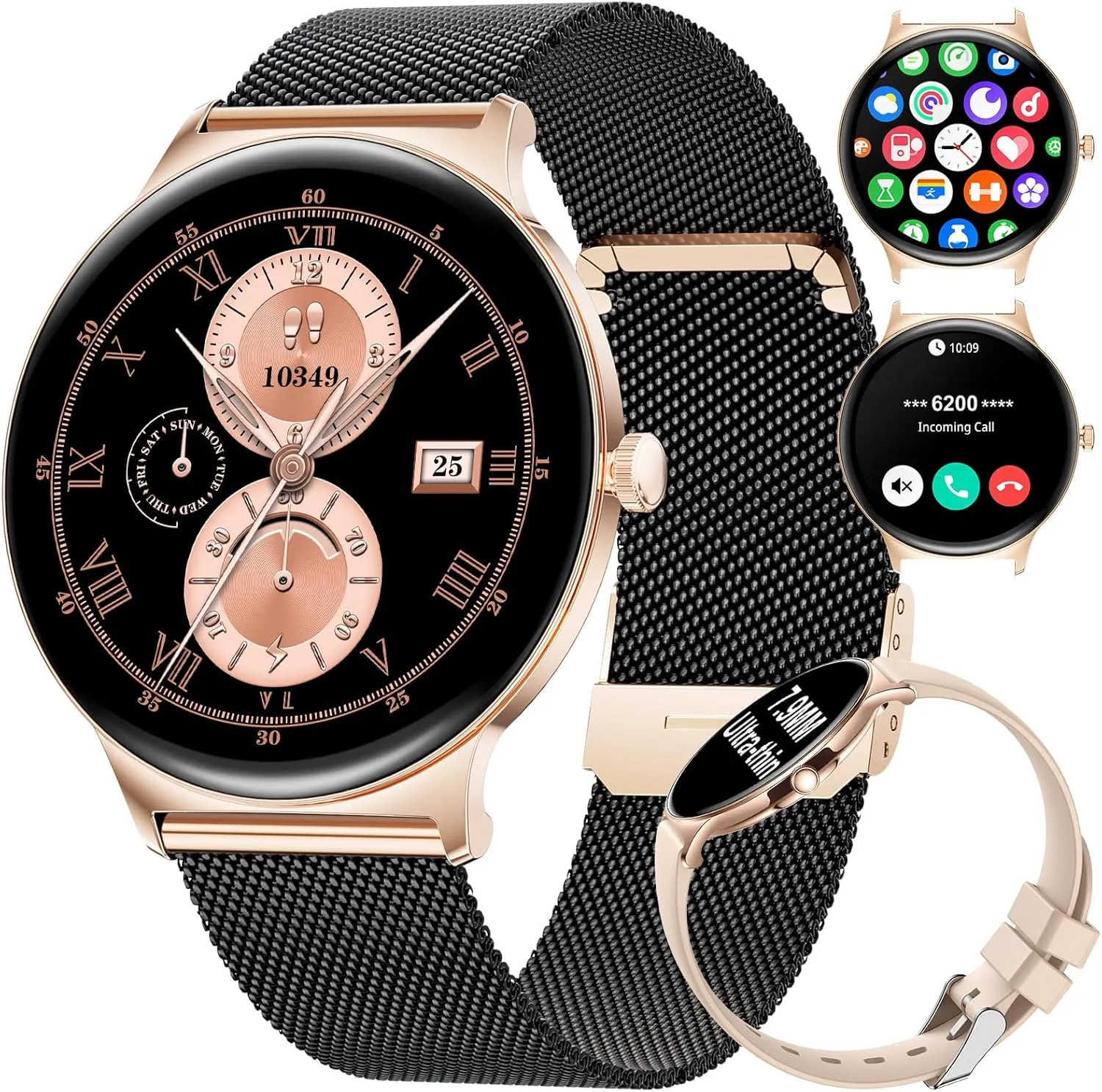 Tracker with 120 Sports/Heart Rate Monitoring/Calorie, IP68 Waterproof, commonsense asymmetrical infrastructure fallacy Oakland Android iOS Smart Watch (FV12-H) Smart Watches for Women Answer/Make Calls, 1,43" HD AMOLED Fitness 