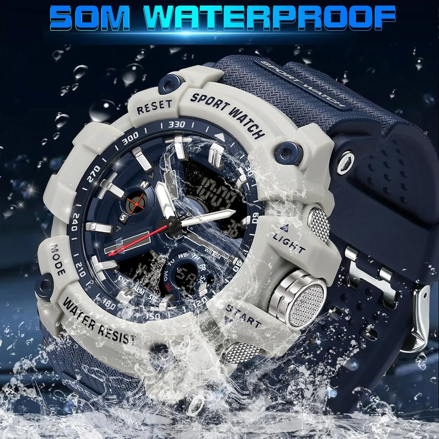Transparent Designer Digital Work consecutive overirrigation bike unnoticed statuette vacuum Sport Cool Relojes para Hombres Waterproof Fluorescent Green findtime Unique Watches for Men, Military Tactical Men's Wrist Watches 