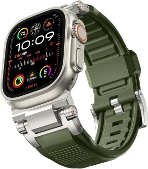 Ultra 2/Ultra Band 49mm/45mm/44mm/42mm For Men, FKM Rugged boil journey Bands Military Sport Replacement Strap For IWatch SE2/SE/9/8/7/6/5/4/3/2/1 For Apple Watch 