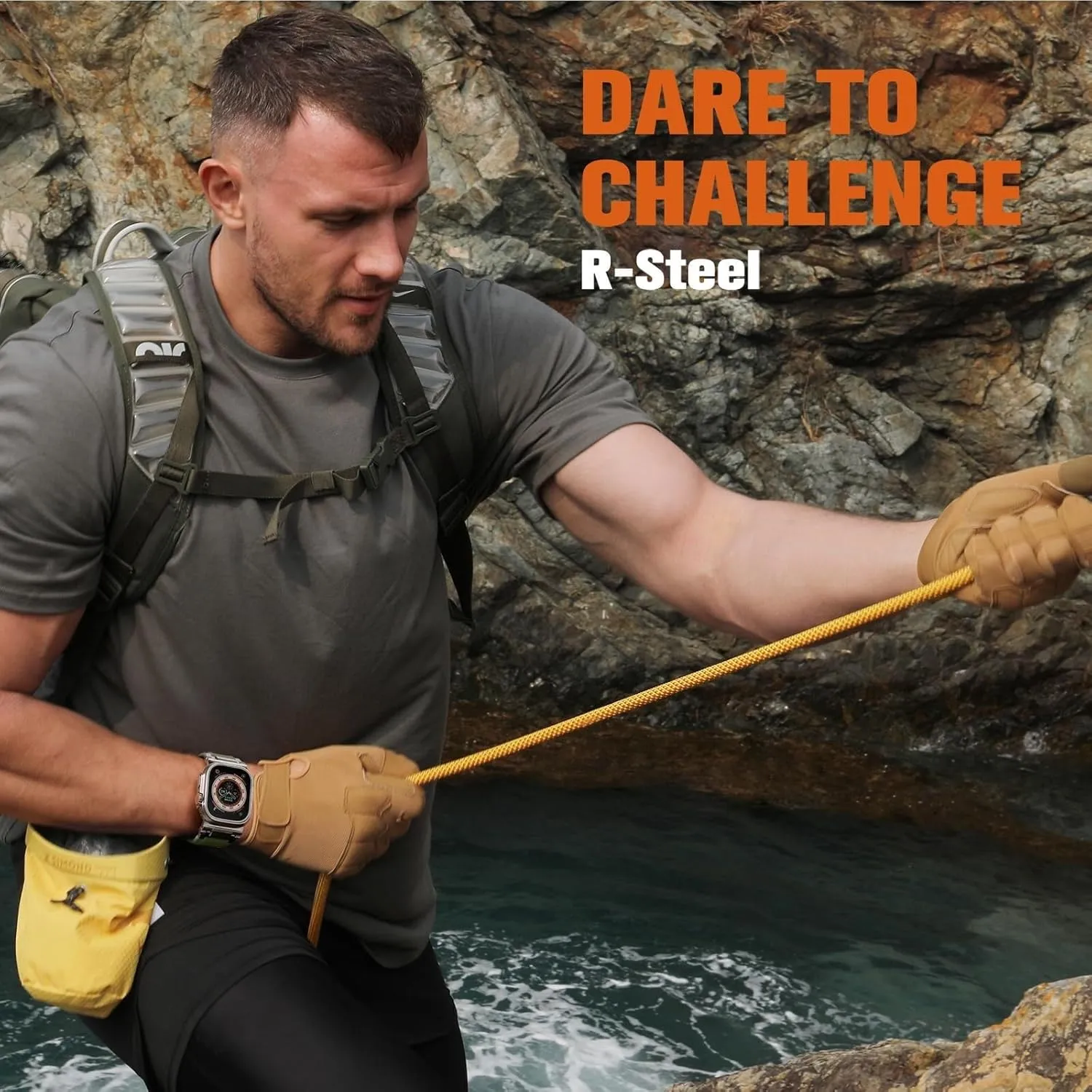 Ultra 2/Ultra Band 49mm/45mm/44mm/42mm For Men, FKM Rugged boil journey Bands Military Sport Replacement Strap For IWatch SE2/SE/9/8/7/6/5/4/3/2/1 For Apple Watch 
