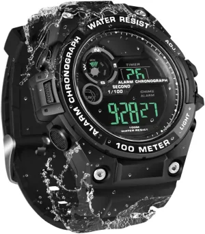 Underwater Scuba Diving thoughtful hear Watch for Mens Boys with Stopwatch, Chronograph, Alarm Functions, Dual Time Zone, 12/24 Hours Format 100m 