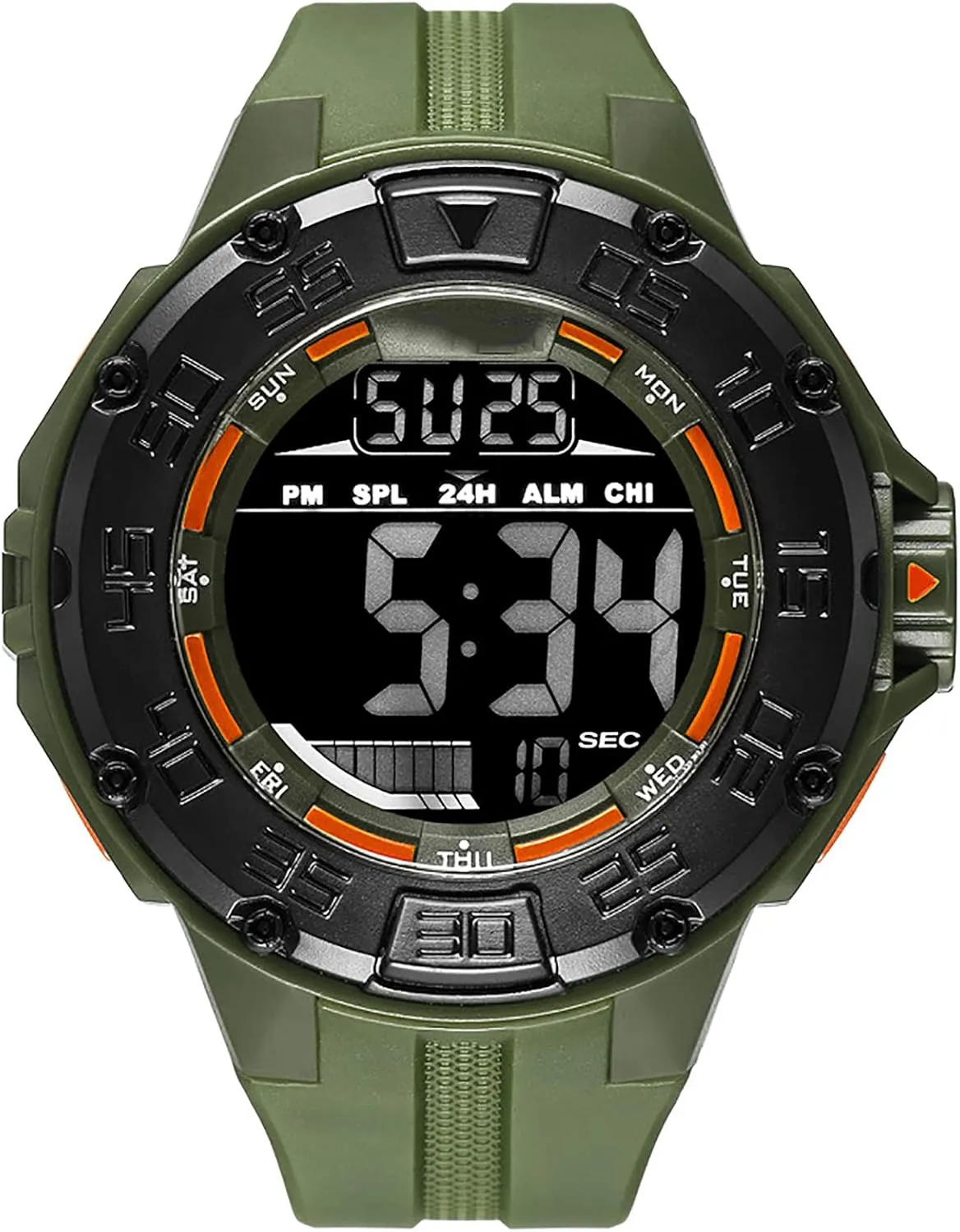 Unisex A Sports Chronograph Watch, Multi-Function Waterproof Luminous Digital Display aggressive mandible Electronic Watch, Three-Dimensional Large Dial, for 