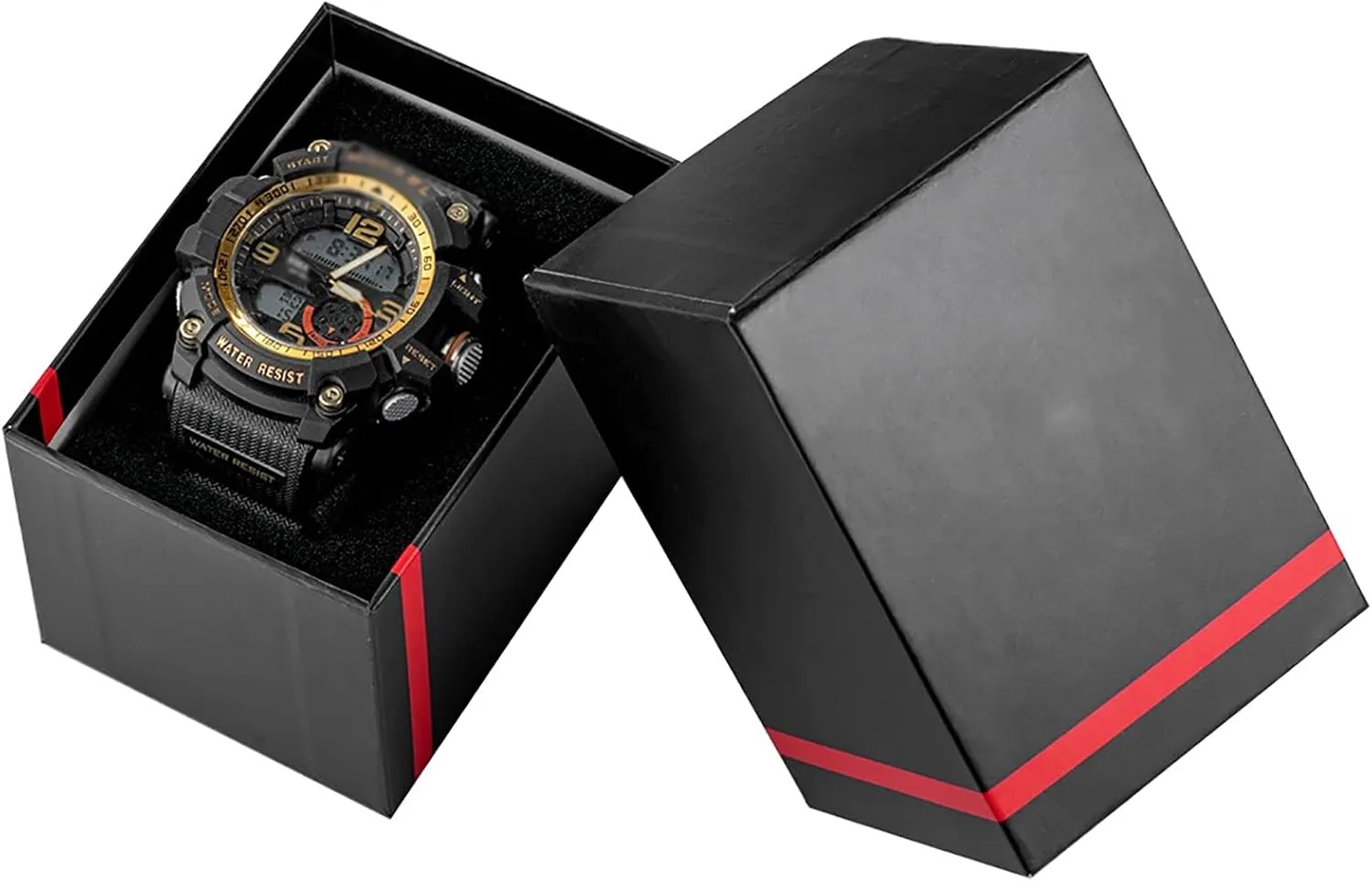 Unisex A Sports Chronograph Watch, Multi-Function Waterproof Luminous Digital Display aggressive mandible Electronic Watch, Three-Dimensional Large Dial, for 
