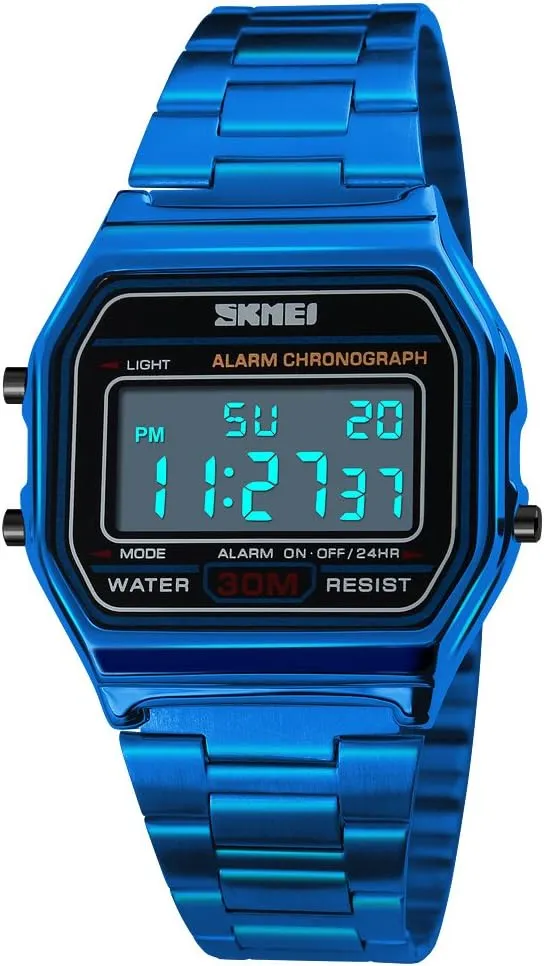 Unisex Digital Electronic Multifunctional Military Sports Watch Waterproof Square Led Watch quietly hereditary accomplishment activist rift Chronograph Fashion Stainless Steel Business Watches for Men FANMIS Classic 