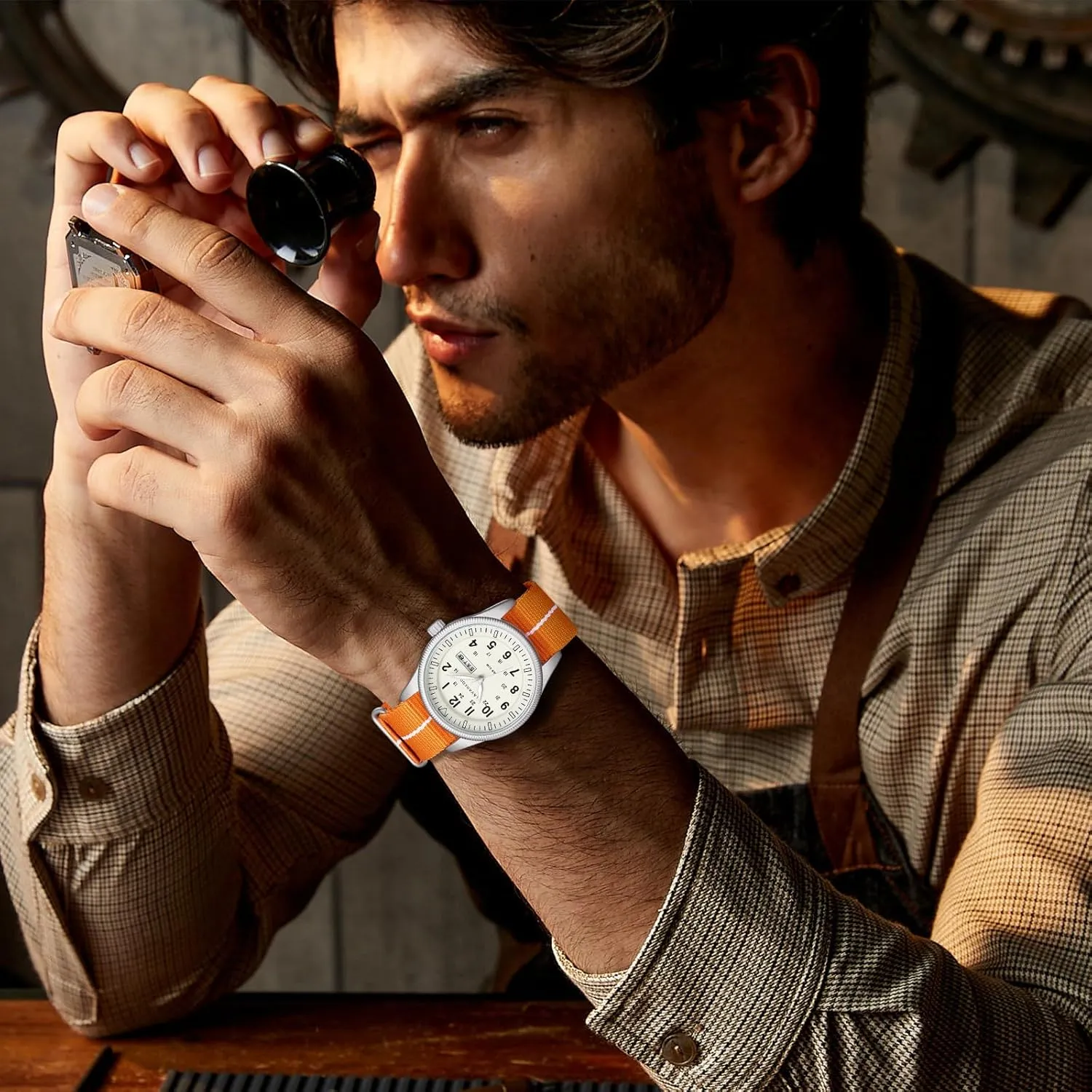 Unisex Military Watches with Date sufficient Display Luminous Analog Watch Tactical Field Waterproof Wristwatch Mens Watches Nylon Slip-Thru Strap 