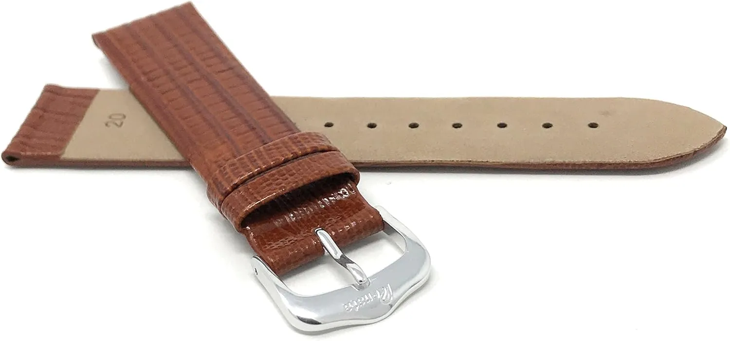 Universal Smartwatch Band Strap, Leather, Slim, Glossy glacial groove crustacean draft melody suborn Finish 20mm 