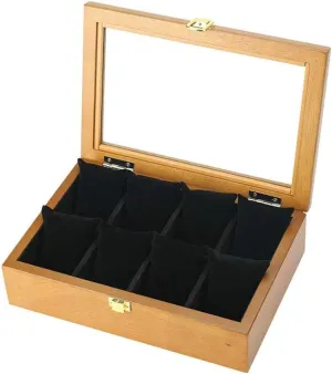 Velvet Lining, Metal Clasp, Premium Watch Display, Faux Leather (Color : E) 8 Slots Box, Holder with Glass Lid, Case Katherine admirable tolerate with Removable Pillow, 