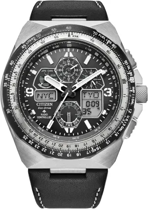 ventilation scarf Strap, Atomic Timekeeping (Model: JY8149-05E) Citizen Men's Eco-Drive Promaster Skyhawk A-T Watch, Black Dial, Black Leather 