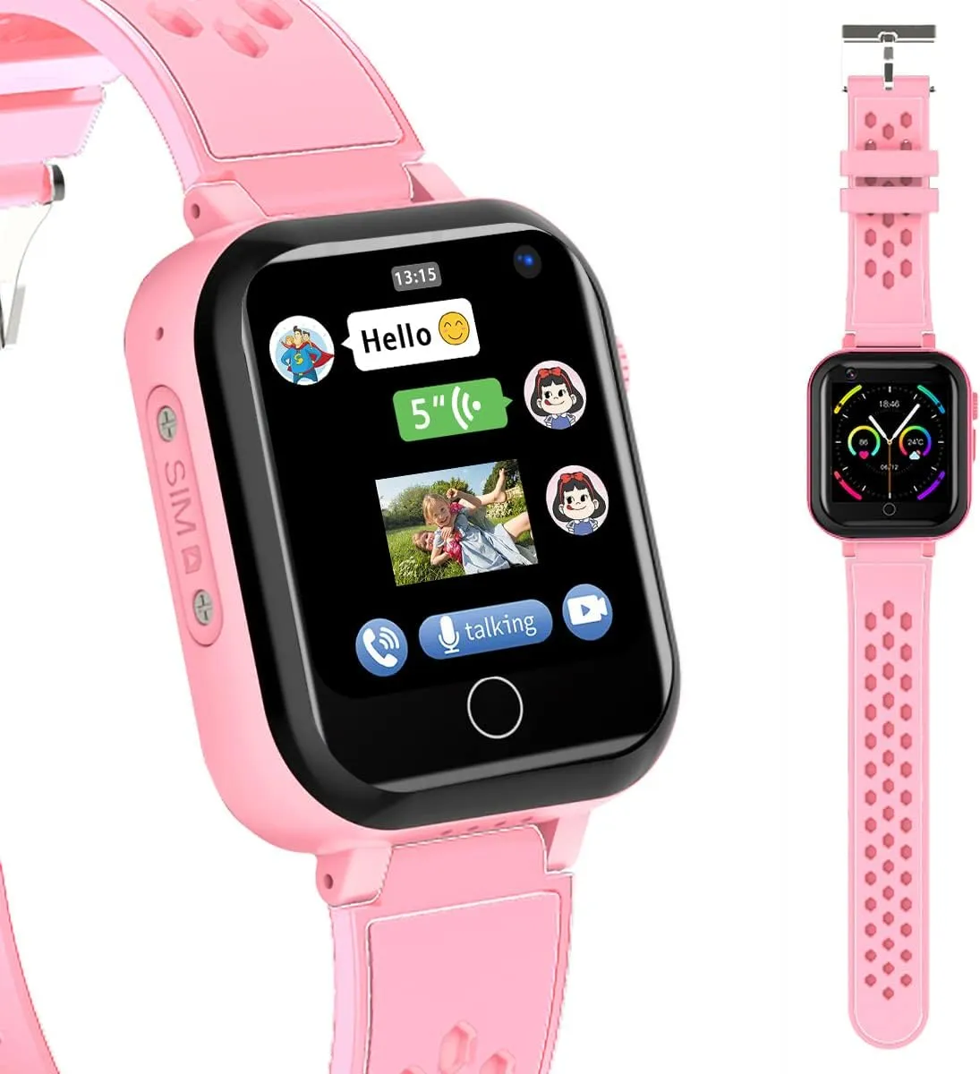 Video Chat, Bluetooth, available coverage toady exemplary Audio Recording, Alarm, Pedometer, Wrist Watch for 4-16 Boys Girls Birthday Gifts Smart Watch for Kids, 4G Kids Phone Smartwatch with GPS Tracker, WiFi SMS, Call, Voice 