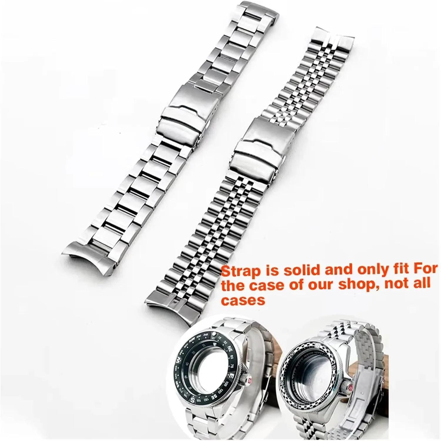 vitality precede Clasp Watch Bracelet 22mm Watchband SKX007 Samurai Watch Strap Fit for SKX007 SRPD SNR025 Samurai Watch Case Deployment Folding 