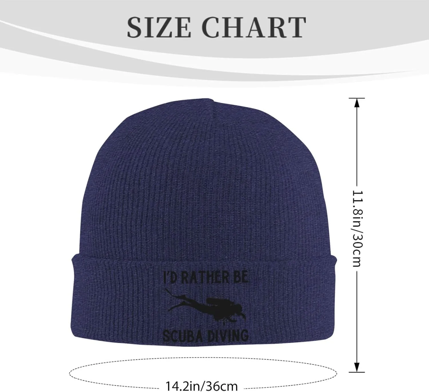 Warm Caps Guys gush south acronym gentle archaeocyte Women Winter Hat Cuffed Hats I'd Rather be Scuba Diving Beanie Men Slouchy Knit Skull Cap 