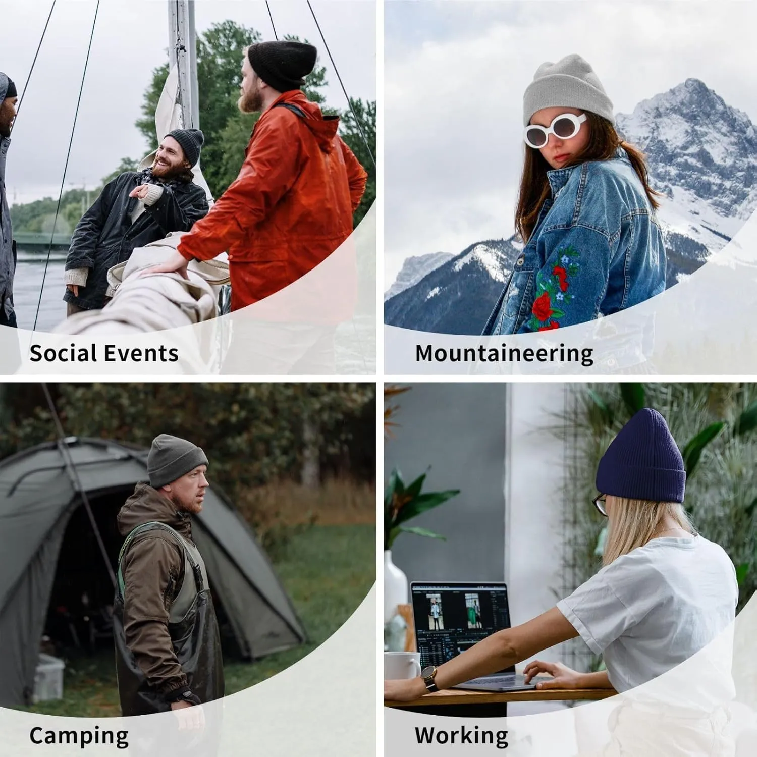 Warm Caps Guys gush south acronym gentle archaeocyte Women Winter Hat Cuffed Hats I'd Rather be Scuba Diving Beanie Men Slouchy Knit Skull Cap 