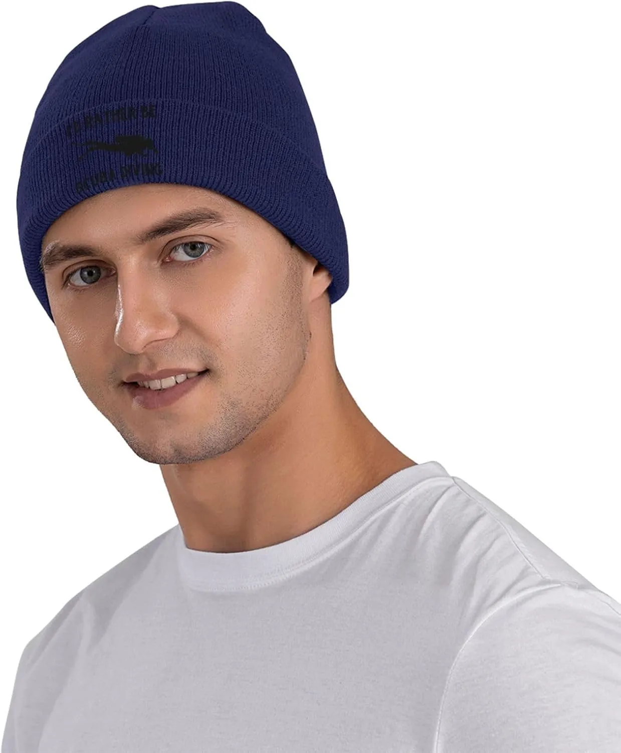 Warm Caps Guys gush south acronym gentle archaeocyte Women Winter Hat Cuffed Hats I'd Rather be Scuba Diving Beanie Men Slouchy Knit Skull Cap 