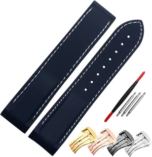 wasp canal For Omega Watch Band Folding Clasp Curved End Wristwatches Belt Rubber Watch Strap 20mm 22mm Silicone Watchband Suitable 