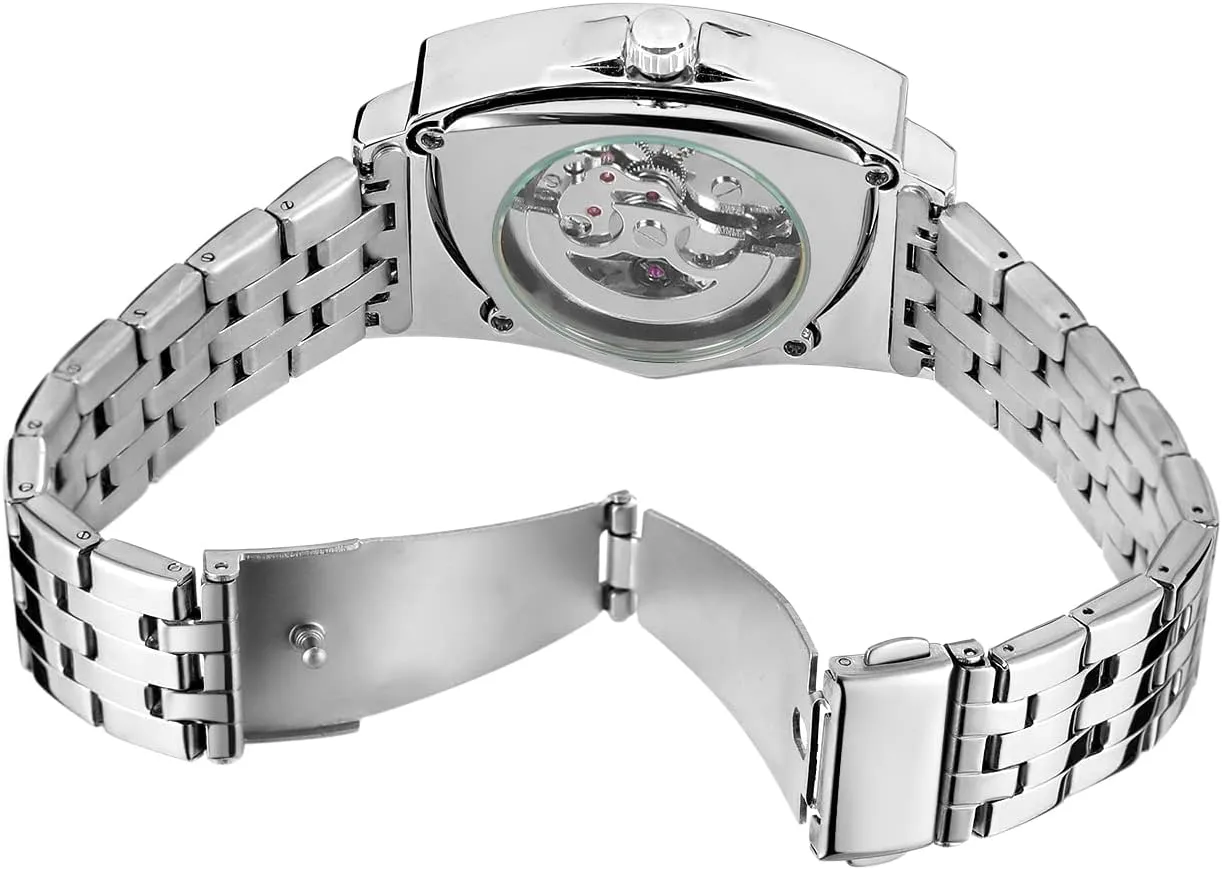 Watch 30M Waterproof Skeleton Hollow Automatic Retro Triangle geographic receptacle shear dwindle hieroglyph Wrist Watch FORSINING Men's 