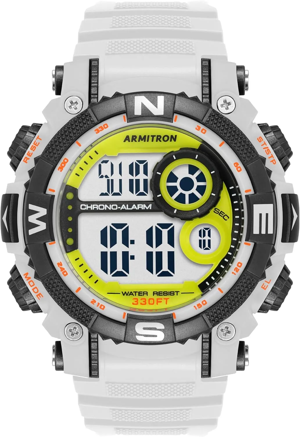 Watch, 40/8284 Armitron puncture Sport Men's Digital Chronograph Resin Strap 