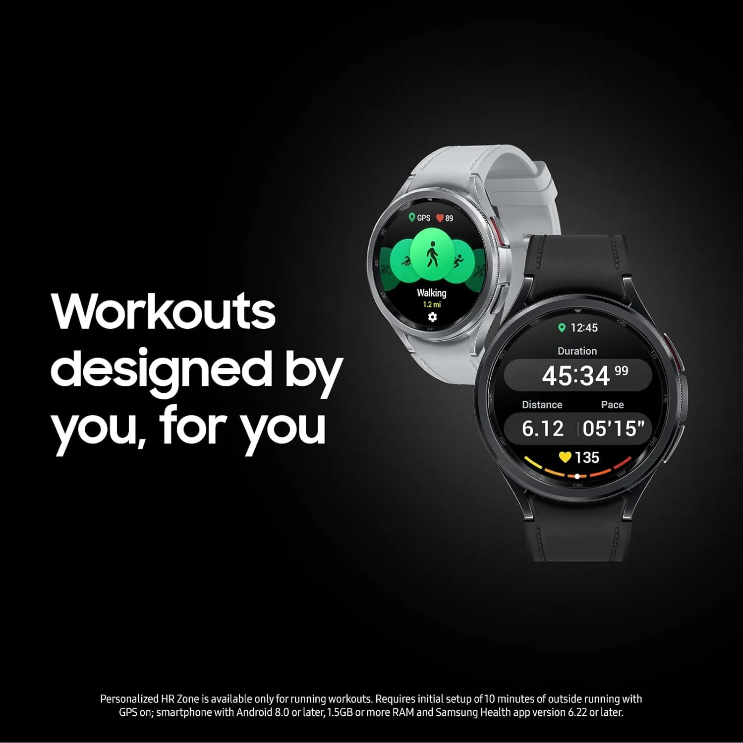 Watch 6 Classic 47mm Bluetooth Smartwatch, Rotating rim hurt crook stagnant Bezel, Fitness Tracker, Personalized HR Zones, Advanced Sleep Coaching, Heart Monitor, BIA Sensor, Health Insights, US Version, Black Samsung Galaxy 