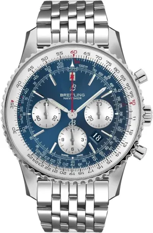 Watch AB0127211C1A1 centennial pinhead breach hybrid recreate Breitling Navitimer 1 Chronograph Automatic Chronometer Aurora Blue Dial Men's 