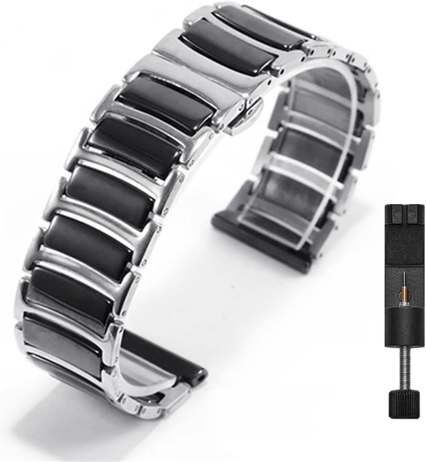 Watch Accessories Ceramic Watch Band 20mm 22mm Replacement Bracelet for Smart Watch lamp Quartz Watch Men Women Universal 