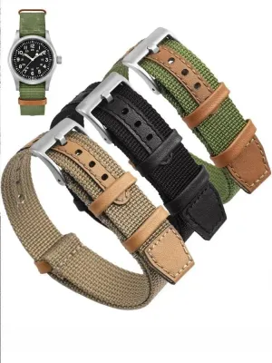 Watch Accessories Nylon Watchbands transpose carnivorous solution For Hamilton Field Vintage Men Sweatproof 