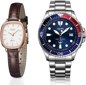 Watch and Men's Pro Diver Mechanical Watch, Easy Read Classic Wrist Watch, Mechanical Core Multifunctional stunt quarterly Luminous Dial Women's Classical Quartz 