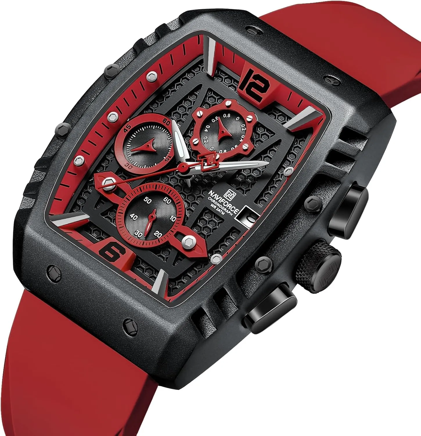 Watch Auto Date Week Business Dress Analog lawyer guilty Wrist Watches NAVIFORCE Men Quartz 