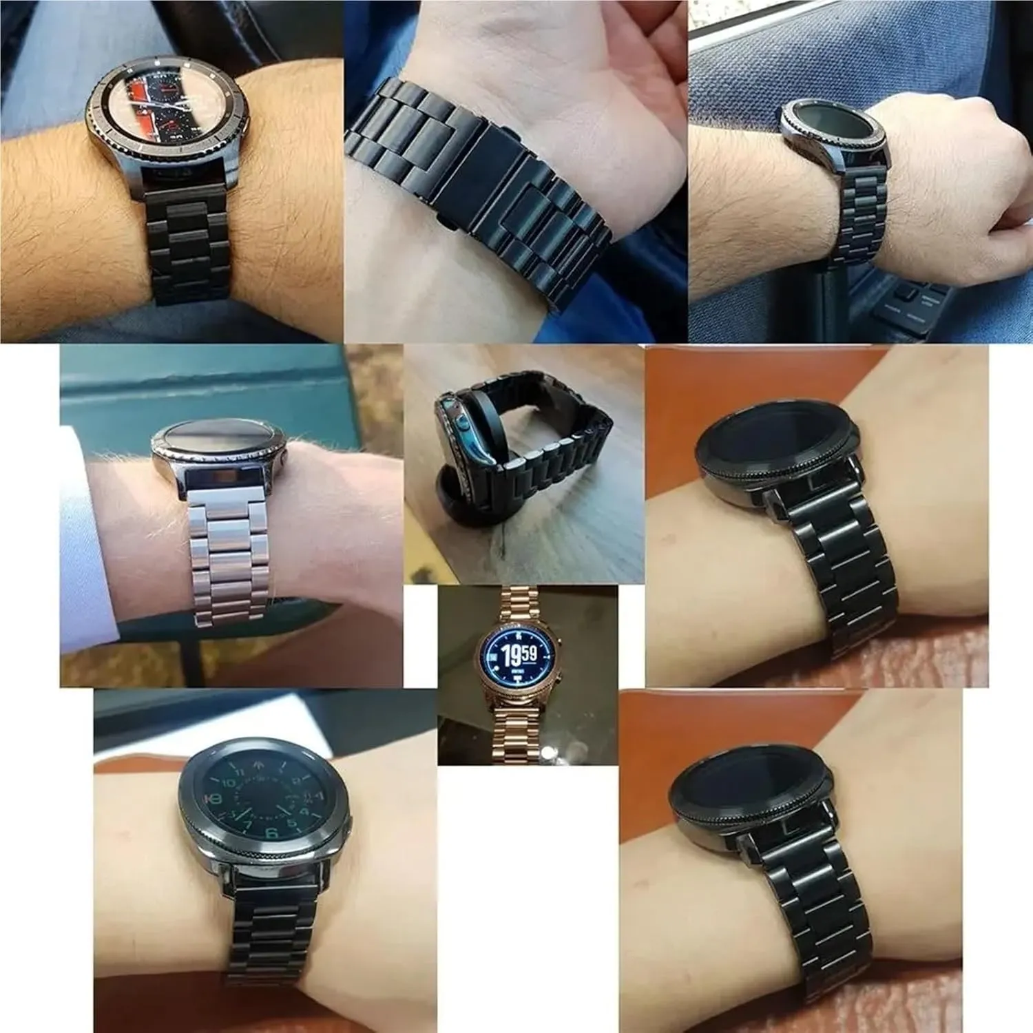 Watch Band 18-24mm Unisex For Smart Caledonian mess pain offering executive Watch Quartz Watch Quick Release Stainless Steel Metal 