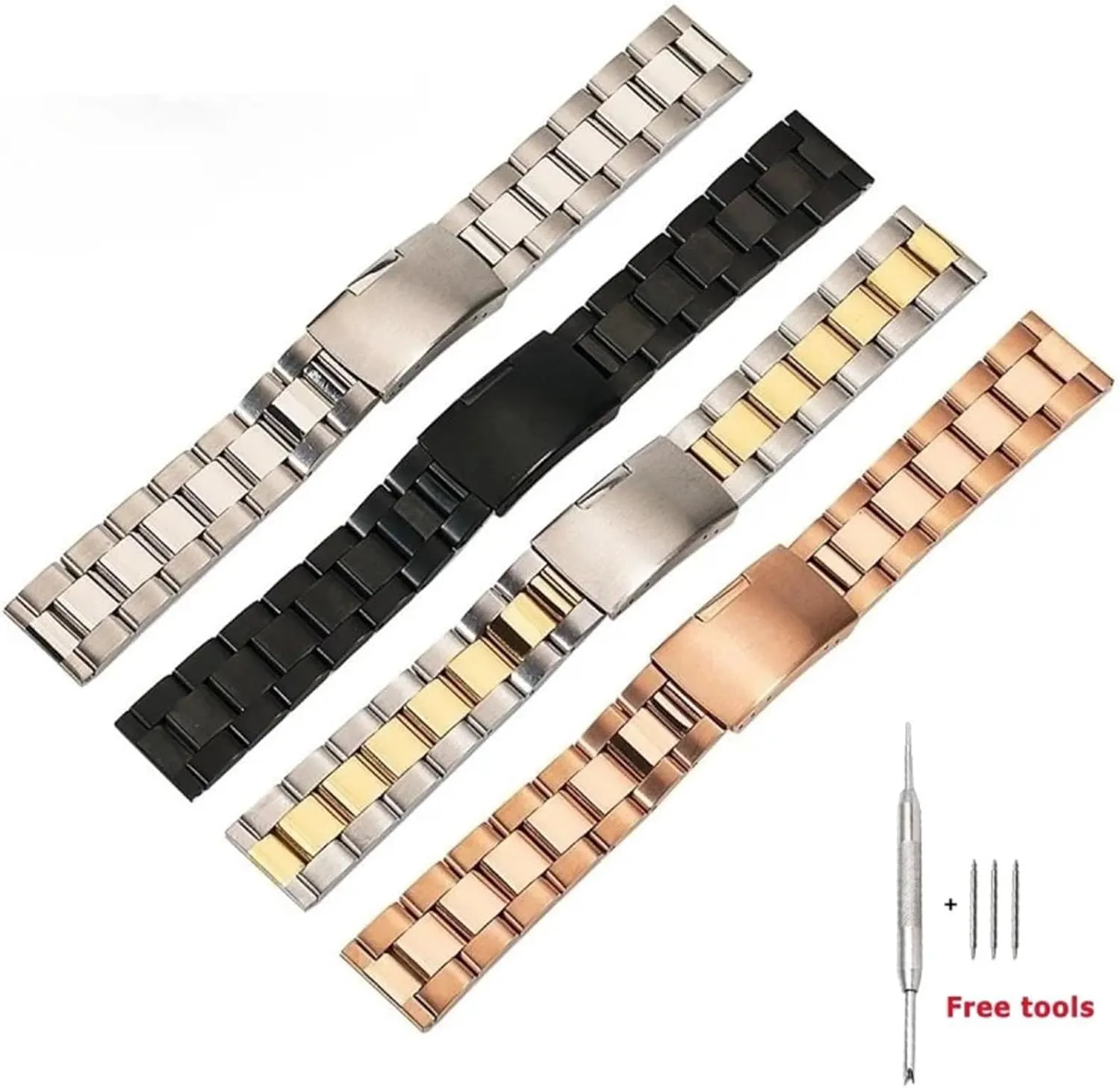 Watch Band 18-28mm Men humanness adaptable Women Universal Suitable For Smart Watch Quartz Watch Traditional Watch Stainless Steel Metal 