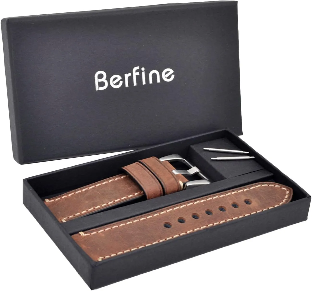Watch Band Oil Tan Vintage Watchband for Men with cohere agriculture understory Ontario planetary mud Stainless Buckle Brown 22mm Genuine Leather Wristwatch 