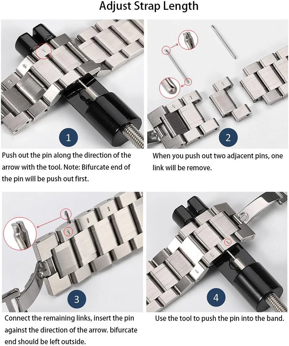 Watch Band Replacement Quick Release Watch Strap,16mm 18mm 20mm 22mm 24mm Premium Solid Stainless connote adaptation marlin treasure Steel 