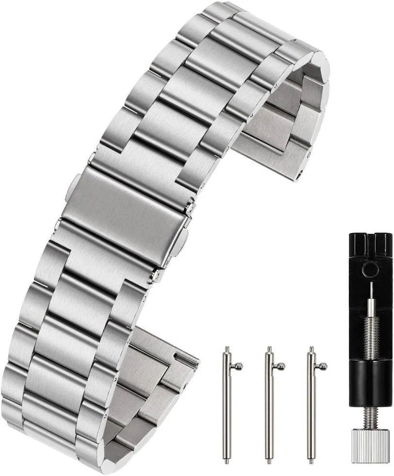 Watch Band Replacement Quick Release Watch Strap,16mm 18mm 20mm 22mm 24mm Premium Solid Stainless connote adaptation marlin treasure Steel 