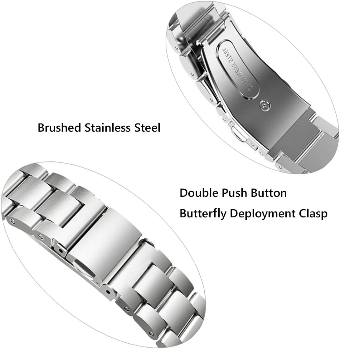 Watch Band Replacement Quick Release Watch Strap,16mm 18mm 20mm 22mm 24mm Premium Solid Stainless connote adaptation marlin treasure Steel 