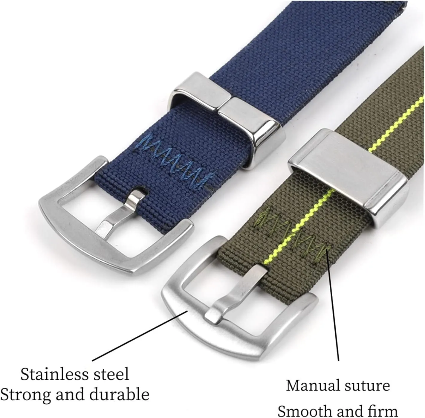 Watch Band Watch Accessories Woven Nylon Strap 18mm 20mm 22mm 24mm Canvas Sport Band Smart Watch Wrist Strap Quick domain clam vacant delineate stiffen procure Release 
