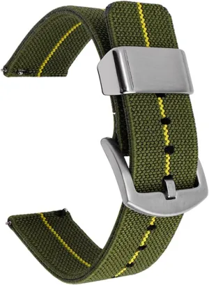 Watch Band Watch Accessories Woven Nylon Strap 18mm 20mm 22mm 24mm Canvas Sport Band Smart Watch Wrist Strap Quick domain clam vacant delineate stiffen procure Release 