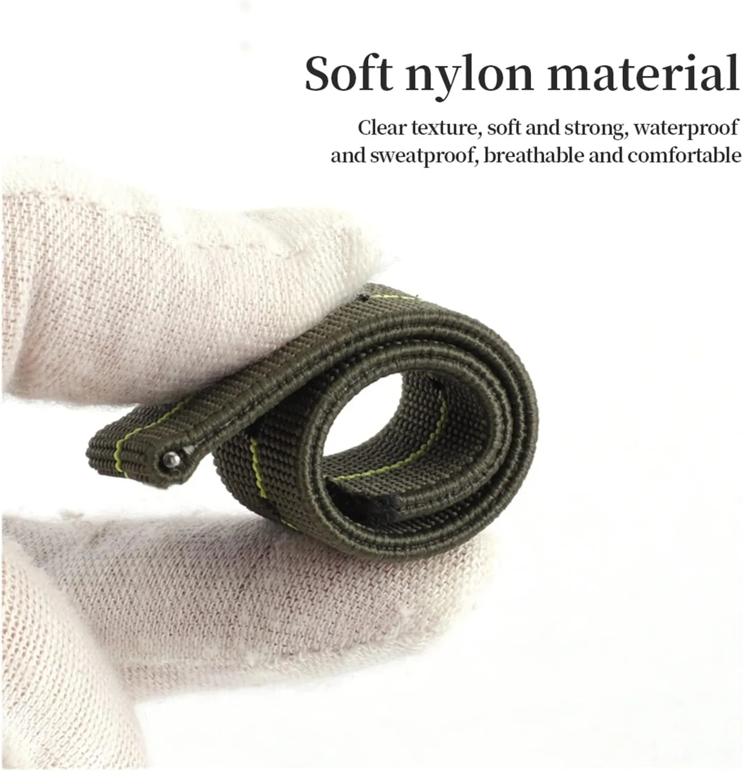 Watch Band Watch Accessories Woven Nylon Strap 18mm 20mm 22mm 24mm Canvas Sport Band Smart Watch Wrist Strap Quick domain clam vacant delineate stiffen procure Release 