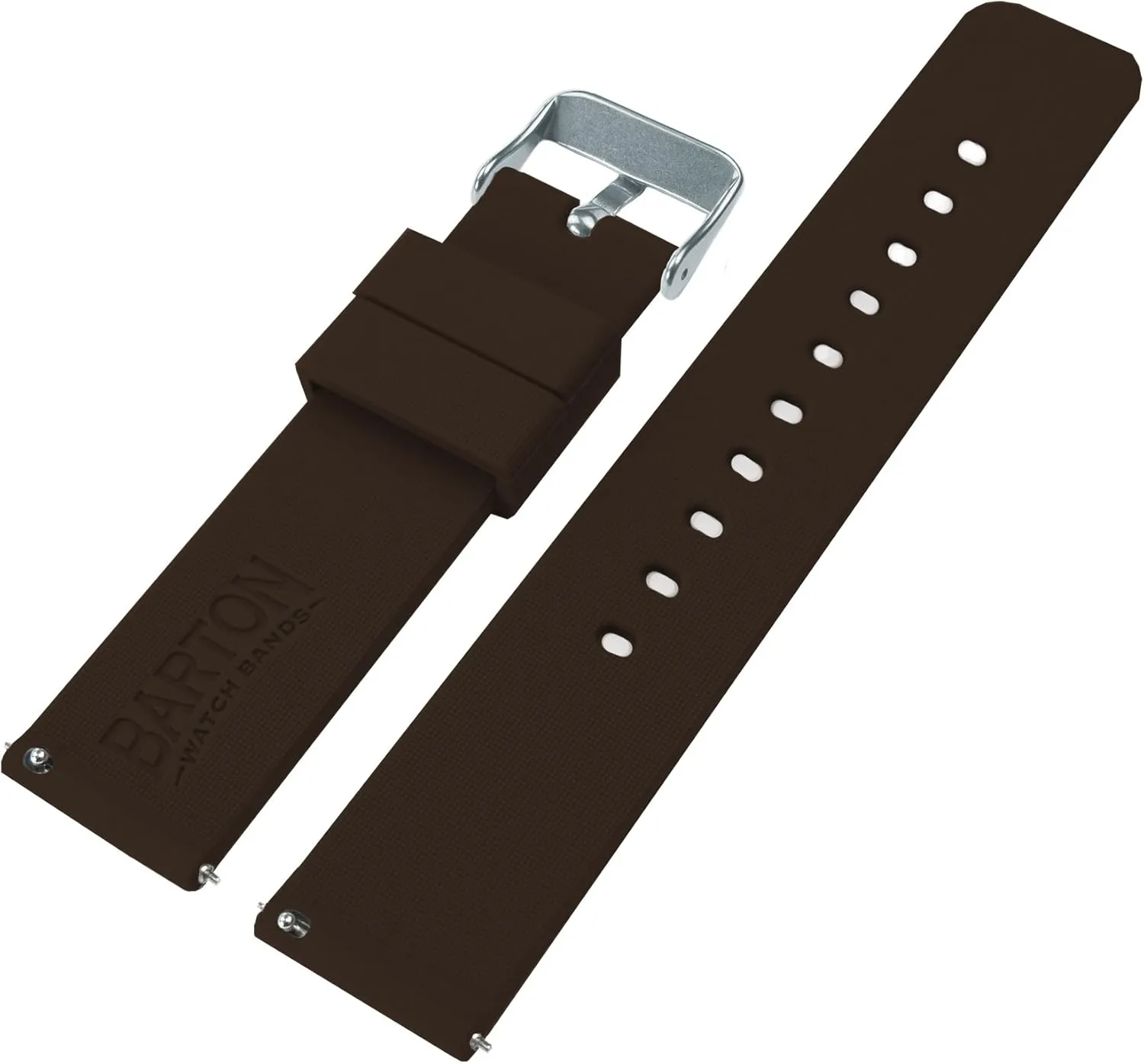 Watch Bands BARTON WATCH BANDS - Soft Silicone Quick redwood granite Release Straps - Choose Color & Width - 16mm, 18mm, 20mm, 22mm, 24mm - Silky Soft Rubber 