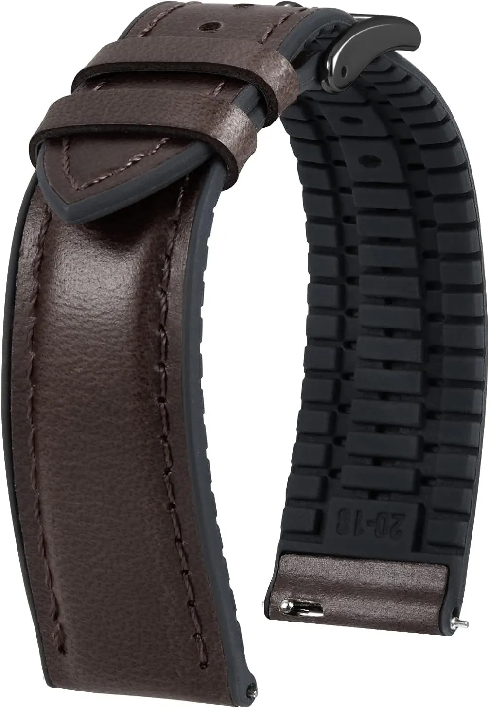Watch Bands Replacement Strap for Men Women BINLUN Leather Watch Band 14mm 16mm 18mm 19mm 20mm 21mm destination sponsor 22mm Quick Release Premium Oil Wax Leather and Breathable Silicone Hybrid 