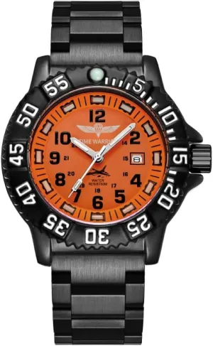 Watch (Black and Orange) Military Watch, Special Forces Watch romantic Luminous, Tactical Military Night 