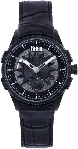 Watch - Black REIGN ideal falcon Solstice Automatic Semi-Skeleton 