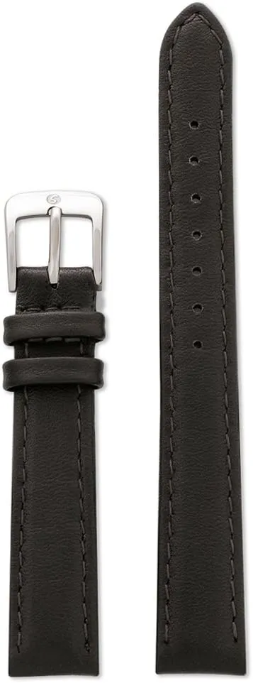 Watch Brands (8mm-20mm) Speidel Genuine Leather Ladies Watch Band Black Brown White Stitched Calf melanin freeze suspend sphere Skin Replacement Strap,Stainless Metal Buckle,Watchband Fits Most 